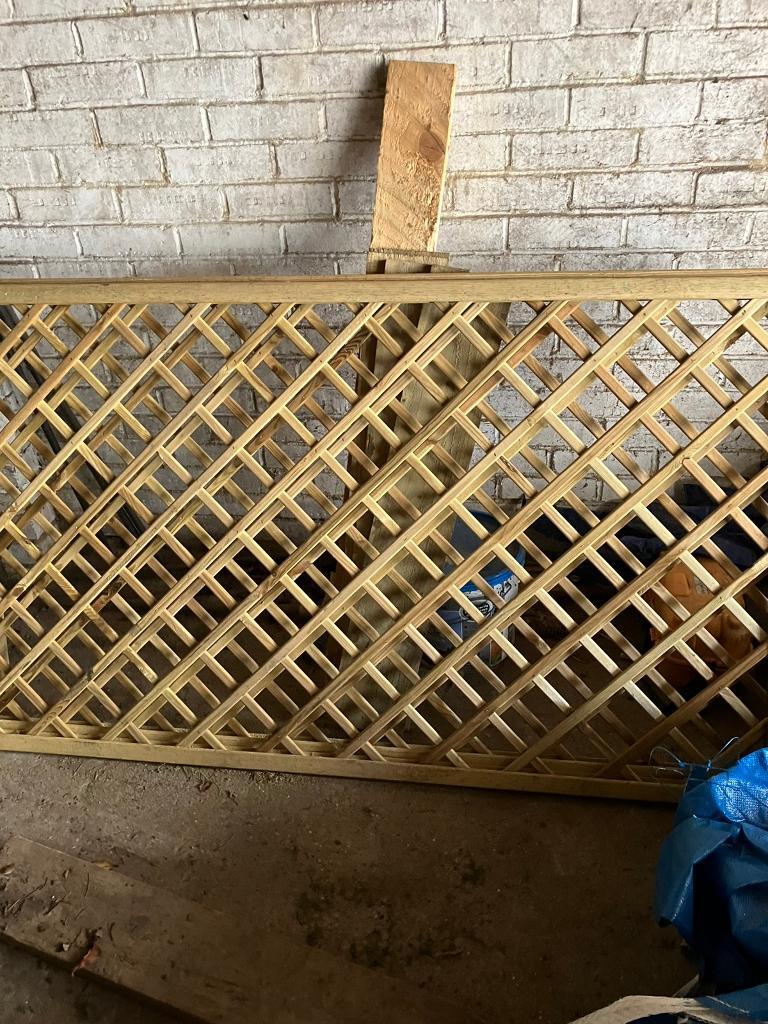 Two 6x3 foot diamond trellis in very good in Pelton, County Durham