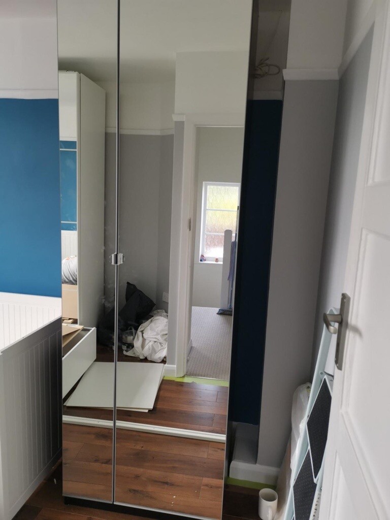 2 x Ikea mirror pax wardrobe 236 x 75cm ( £200 each ) in Cardiff City Centre, Cardiff Gumtree
