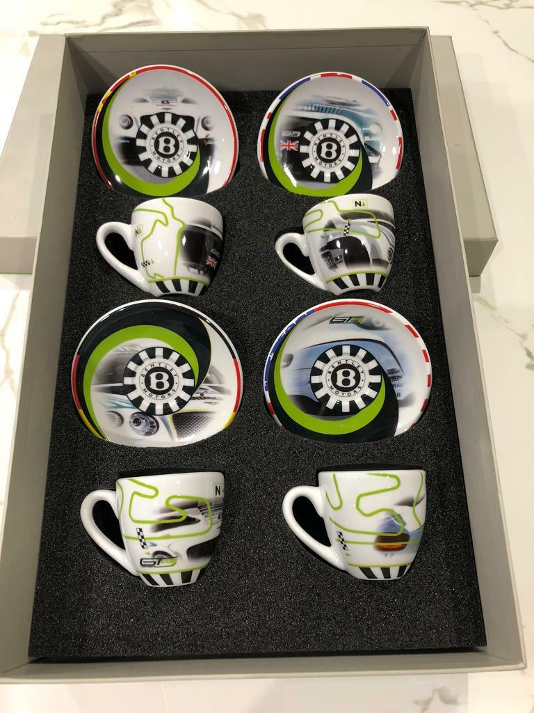 Bentley Motorsport GT3 Espresso Cups & Saucers Set Of Four & Gift Box