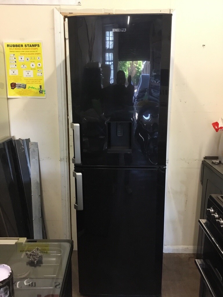 Beko fridge freezer black water dispenser frost free 3 months warranty