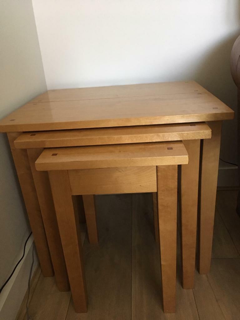 Solid Wood Next Nest of Tables in Swansea Gumtree