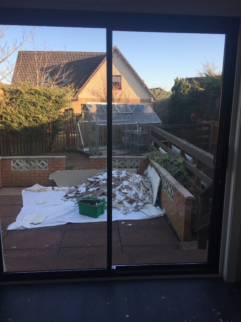 Black framed double glazed patio doors in Kirkmuirhill, South
