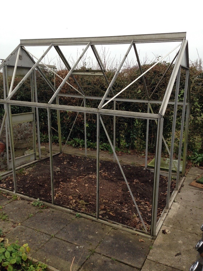 SOLD Eden Aluminium Framed Greenhouse With glass and fittings in