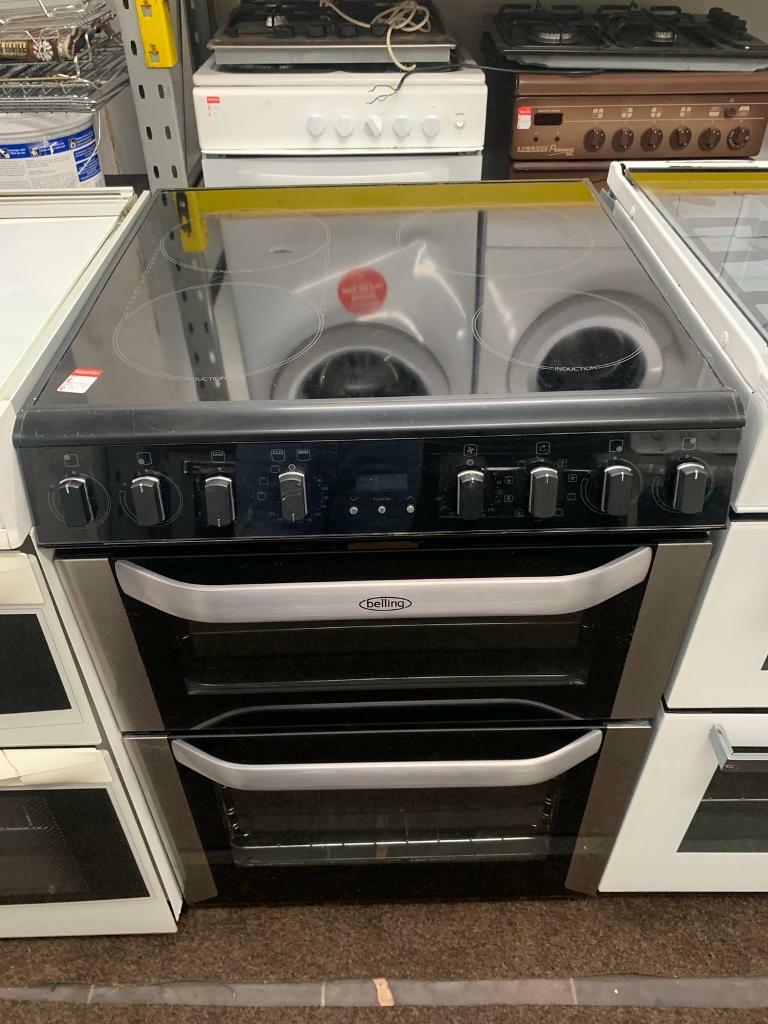 Belling stainless steel 60cm induction hob electric cooker with oven