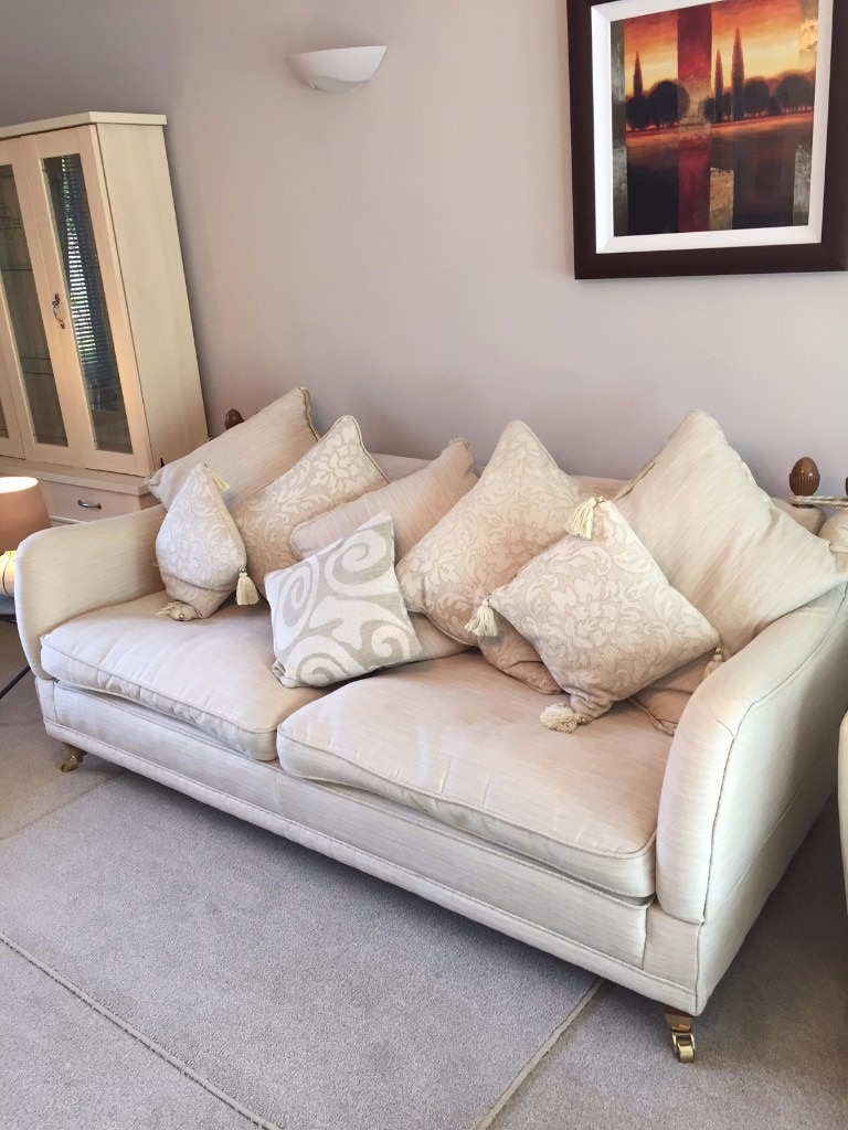 Large Cream Fabric Sofa from DFS Very little usage high quality