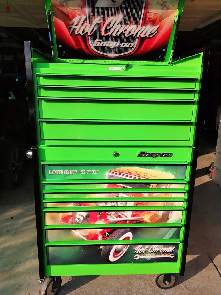 Snap On Roll Cab And Top Box In Extreme Green Limited Edition Hot