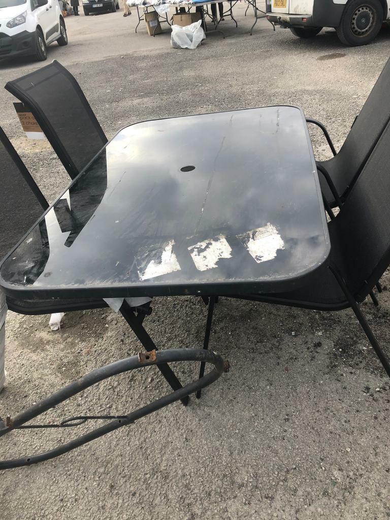 Garden black table and chairs | in Hull, East Yorkshire | Gumtree