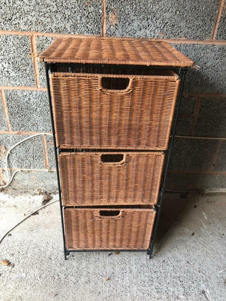 Wicker Seagrass Chest Of Drawers Drawer Unit Collect Hucclecote
