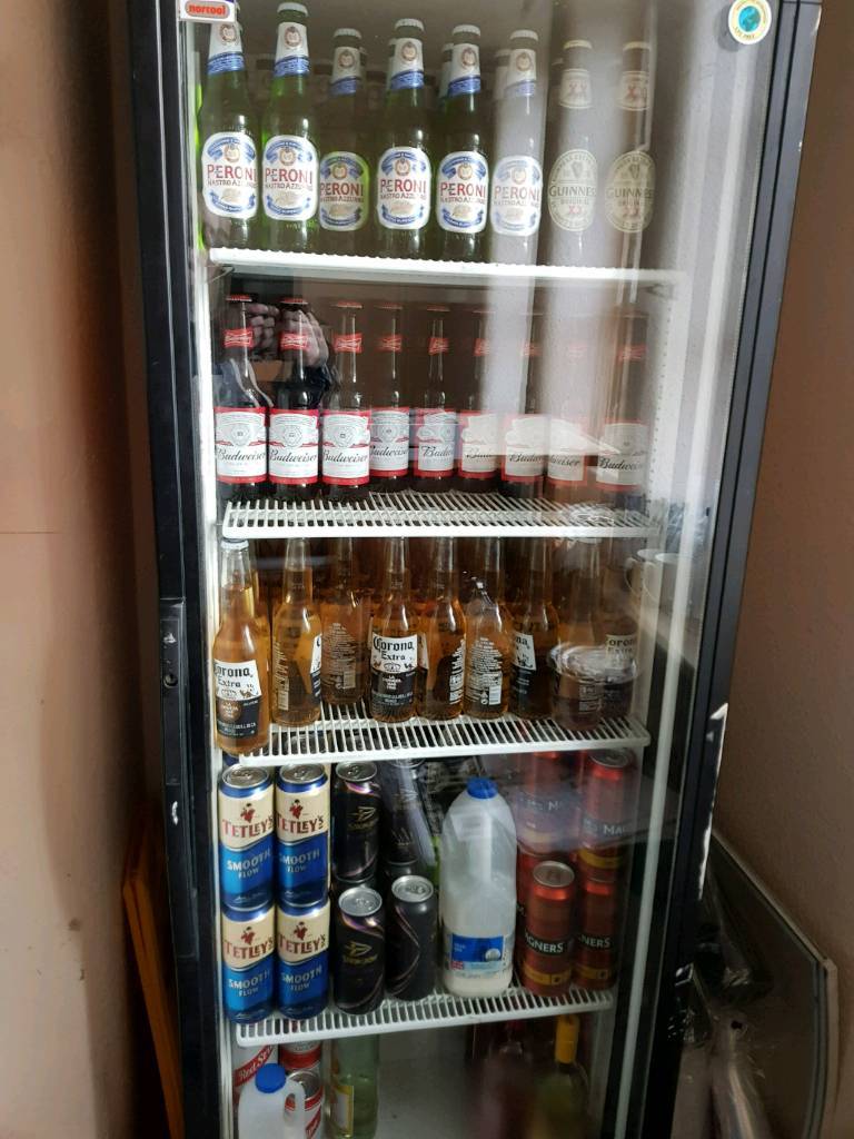 Glass front fridge full of beer in Wirral, Merseyside Gumtree