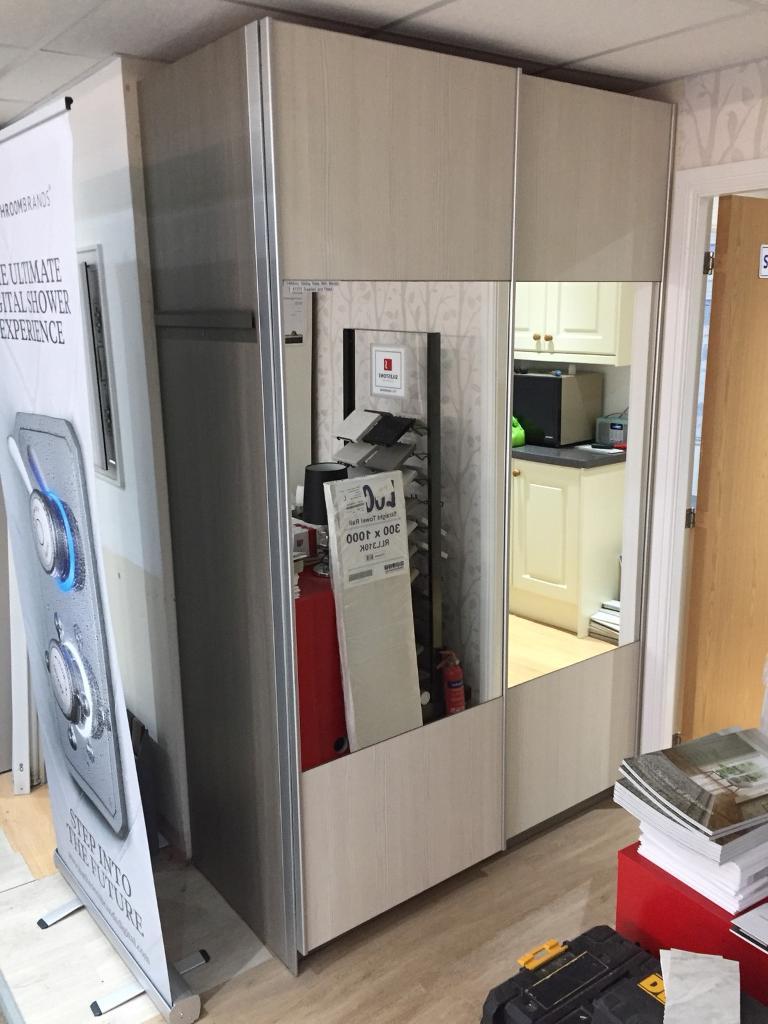 Sliding mirror wardrobes 1400mm ex display bedroom furniture in Washington, Tyne and Wear