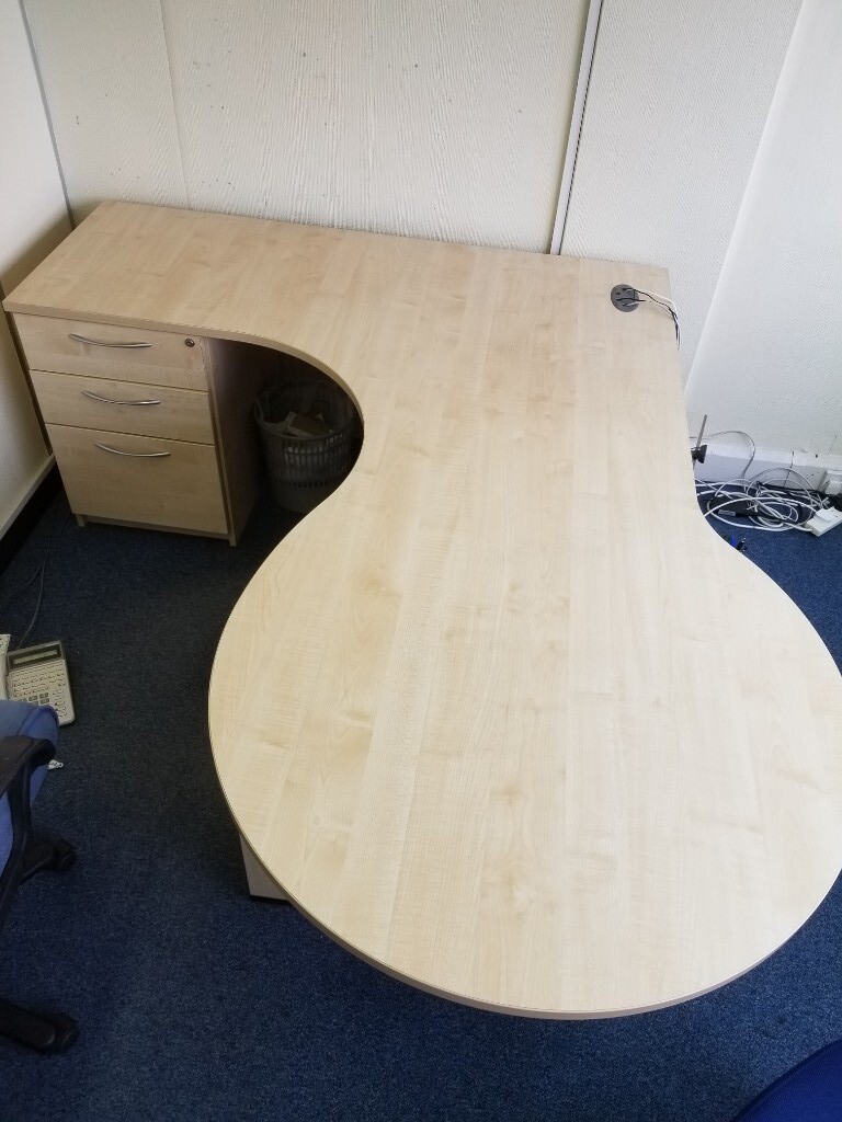 Office Desk Curved with Drawer unit and Conference end in Chandlers Ford, Hampshire Gumtree