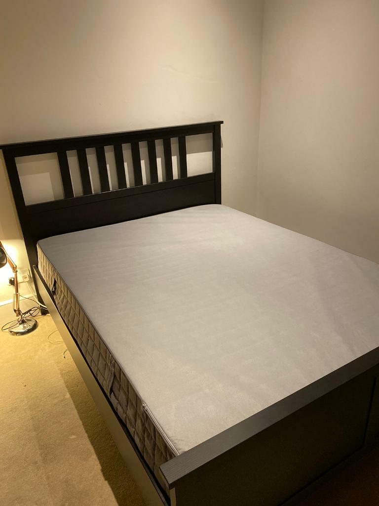 Ikea Hemnes bed frame in black. King size in Battersea, London Gumtree