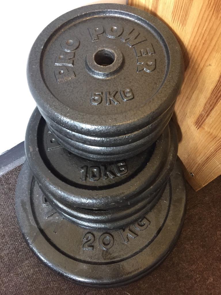 Cast iron 5kg, 10kg, 20kg weight plates in Chalfont St Giles