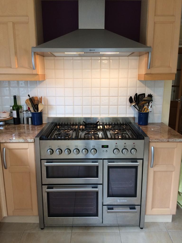 Neff dual fuel range cooker and hood in Chandlers Ford, Hampshire