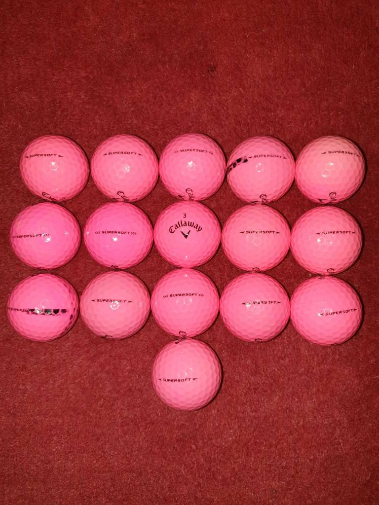 16 CALLAWAY SUPERSOFT PINK GOLF BALLS in Ystrad Mynach, Caerphilly