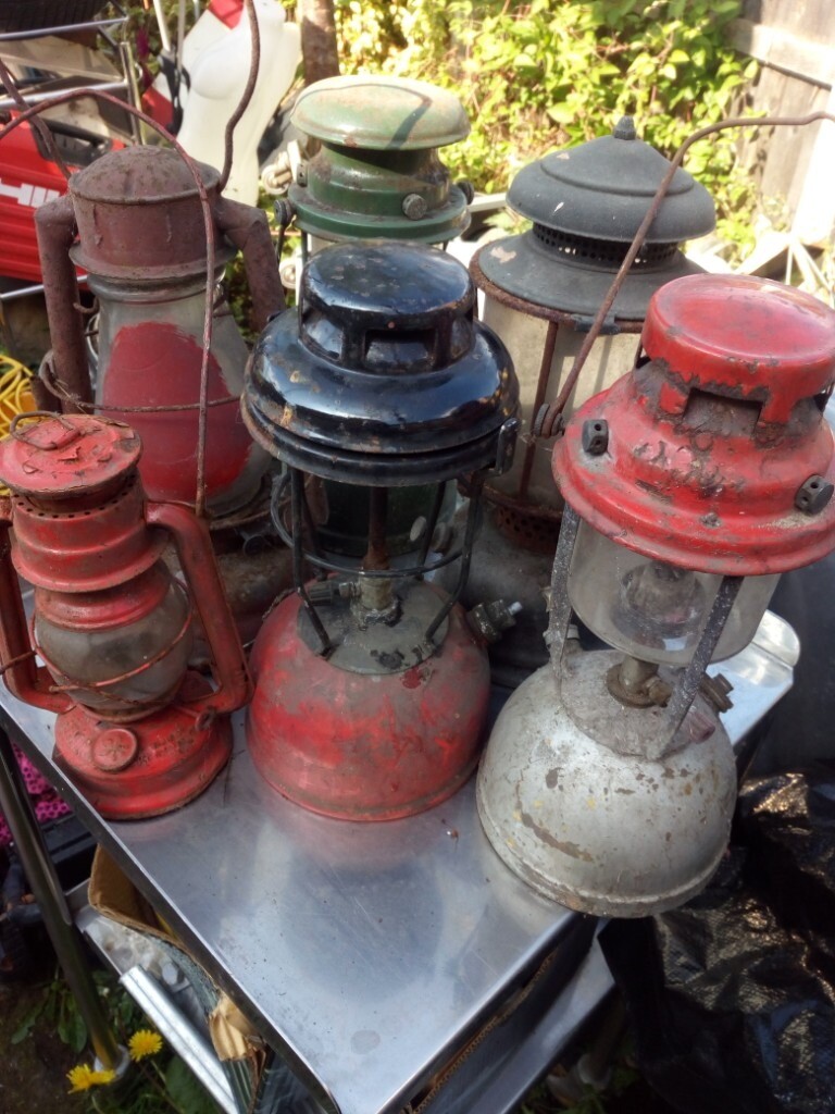 6 Assorted Vintage oil lamps (Tilley Lamps) in Denton, Manchester