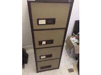 Excellent condition 4 drawers metal filing cabinet with keys.