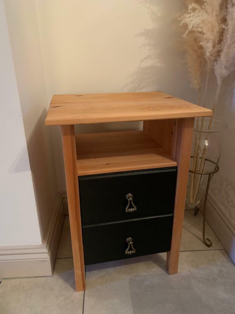 Pine bedside table with vintage handles in Exeter, Devon Gumtree