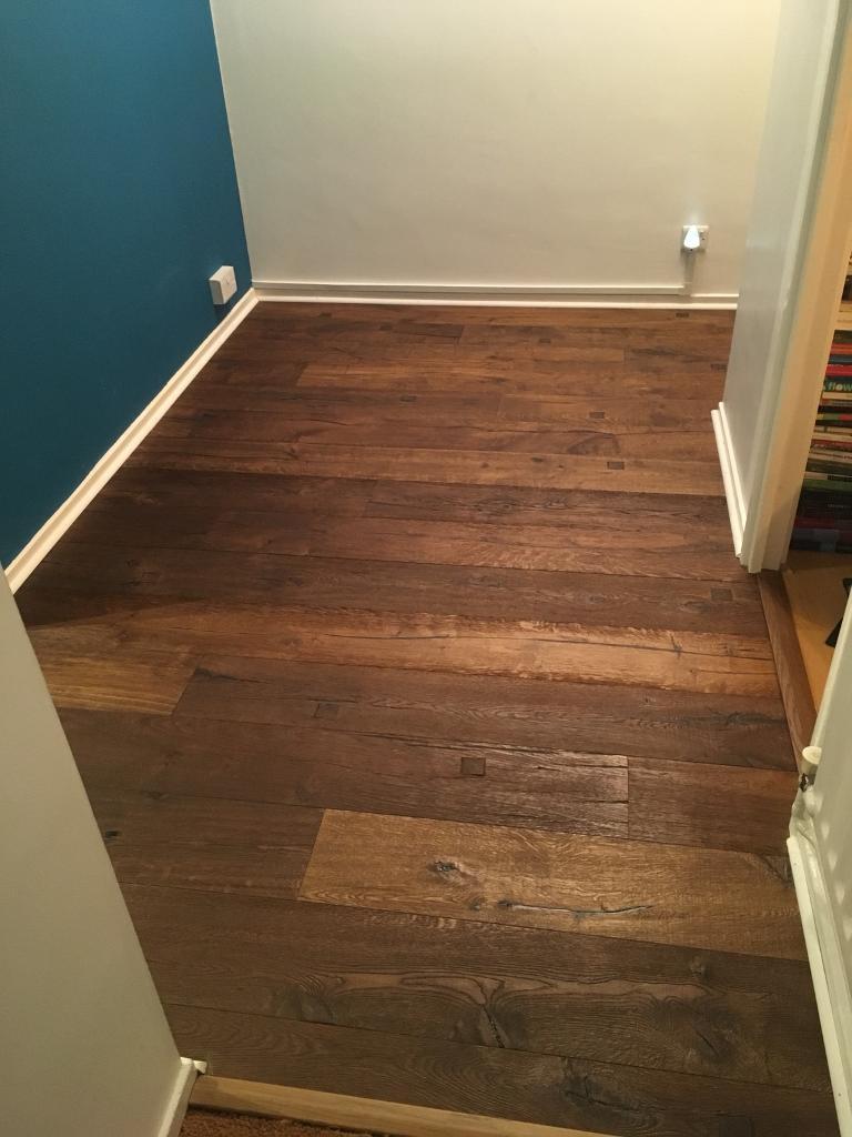Kahrs engineered hard wood floor inc underlay and threshold trim | in