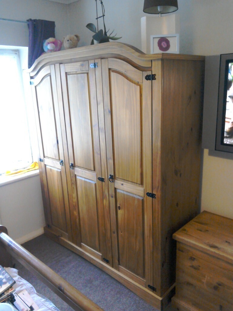 3 Door Wardrobe Solid Wood Mexican Corona Design Not Oak In