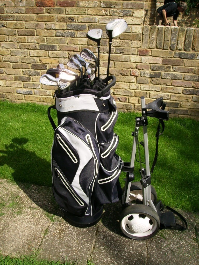 Set of Golden Bear golf clubs + Trolley in West Drayton, London Gumtree