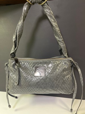 Women s Sisley handbag 3 compartment faux reptile textured