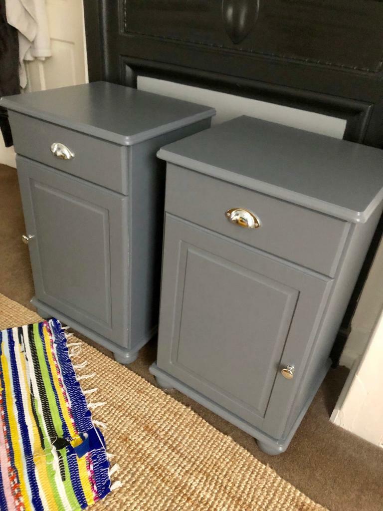 Pair Of Extra Large Solid Pine Bedside Cabinet Tables Re Imagined
