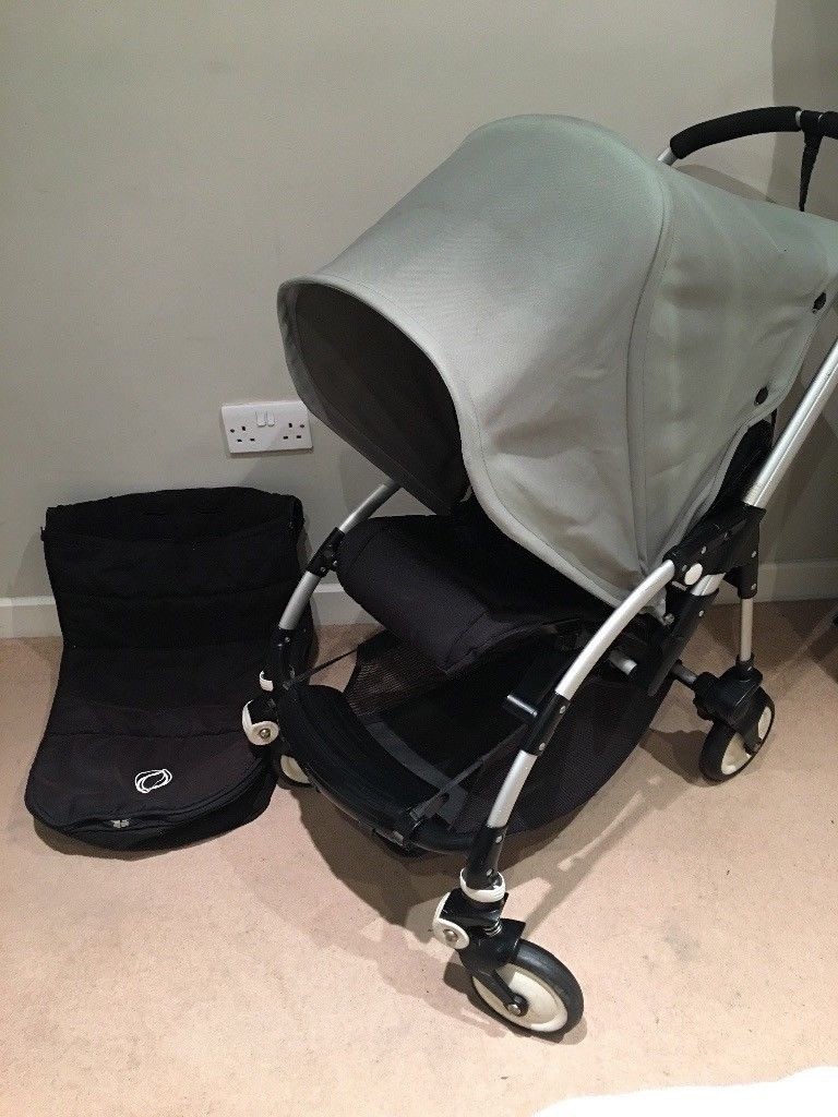 Bugaboo Bee Pram Pushchair, Cosytoes, Khaki Colour Hood. in