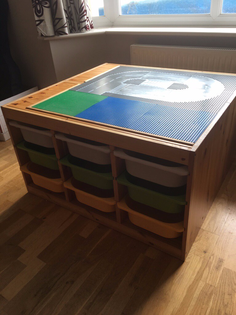 Lego Table With Storage And Baseplates In Locks Heath