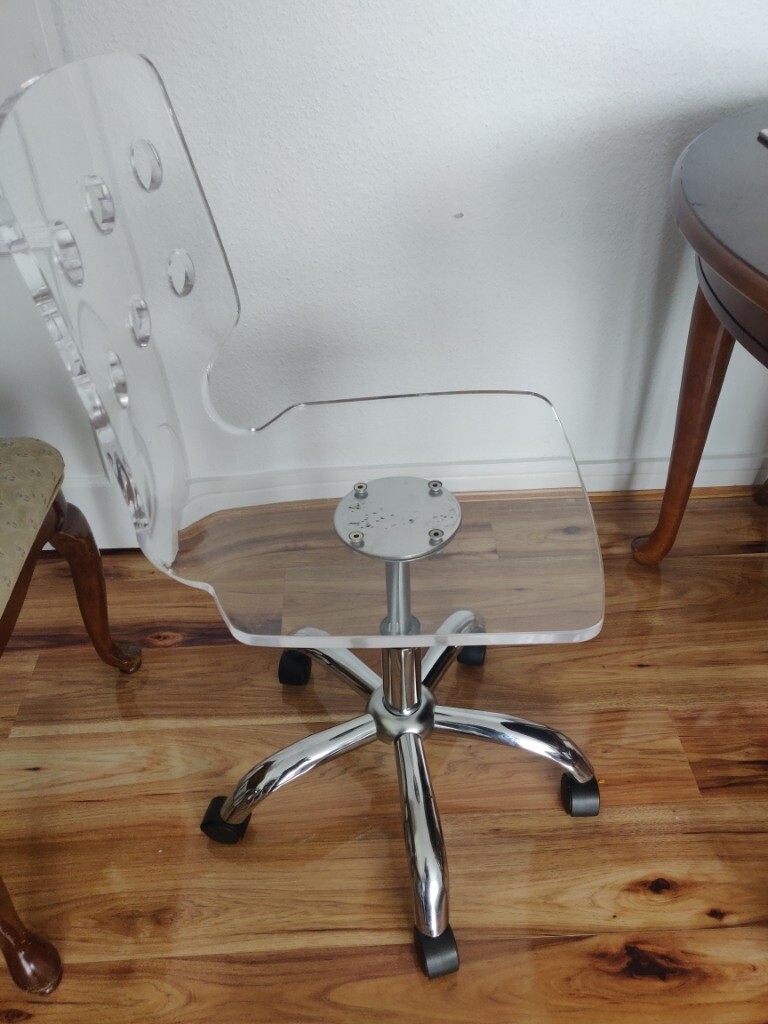 Clear perspex swivel chair can deliver in Bristol Gumtree
