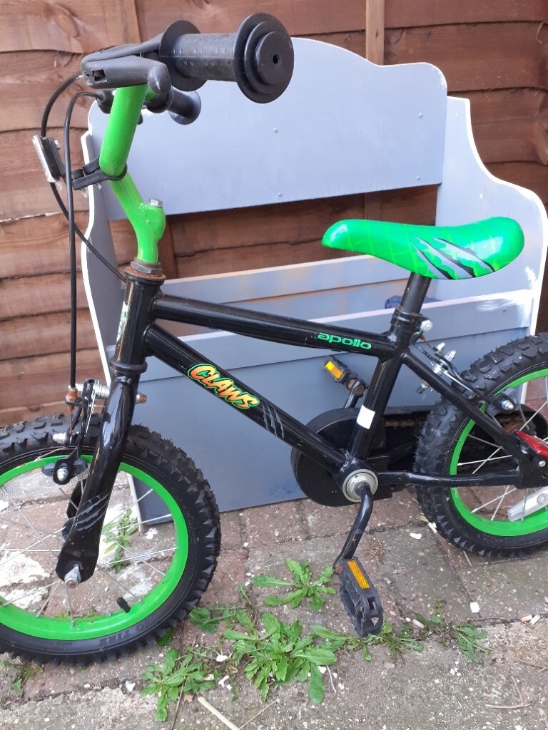 kids bike apollo claws. never been ridden sat in shed