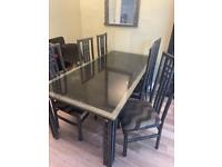 Dining Table Suite - inc Mirror, Dresser & Cabinet
