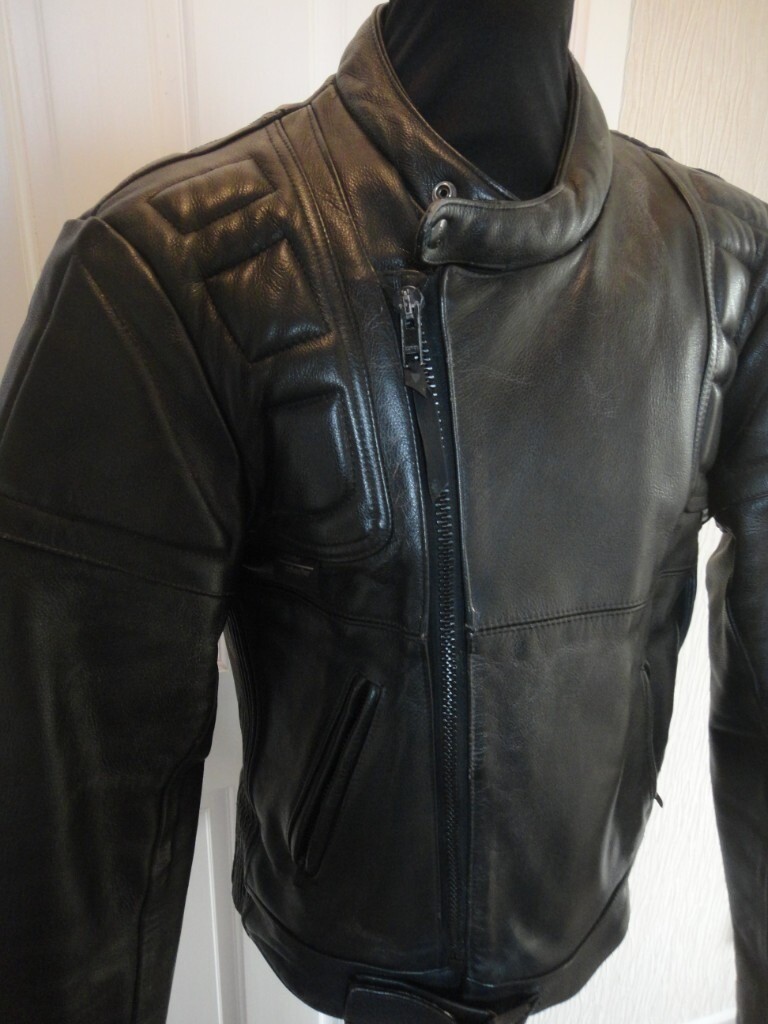 Motorbike Classic Leather Wolf biker jacket size 46 48 inch chest