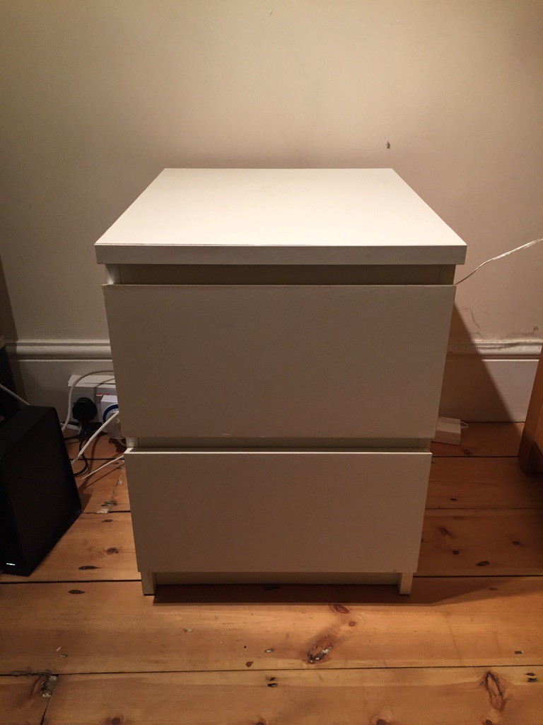 IKEA 2 drawer bedside table in White | in Dulwich, London | Gumtree