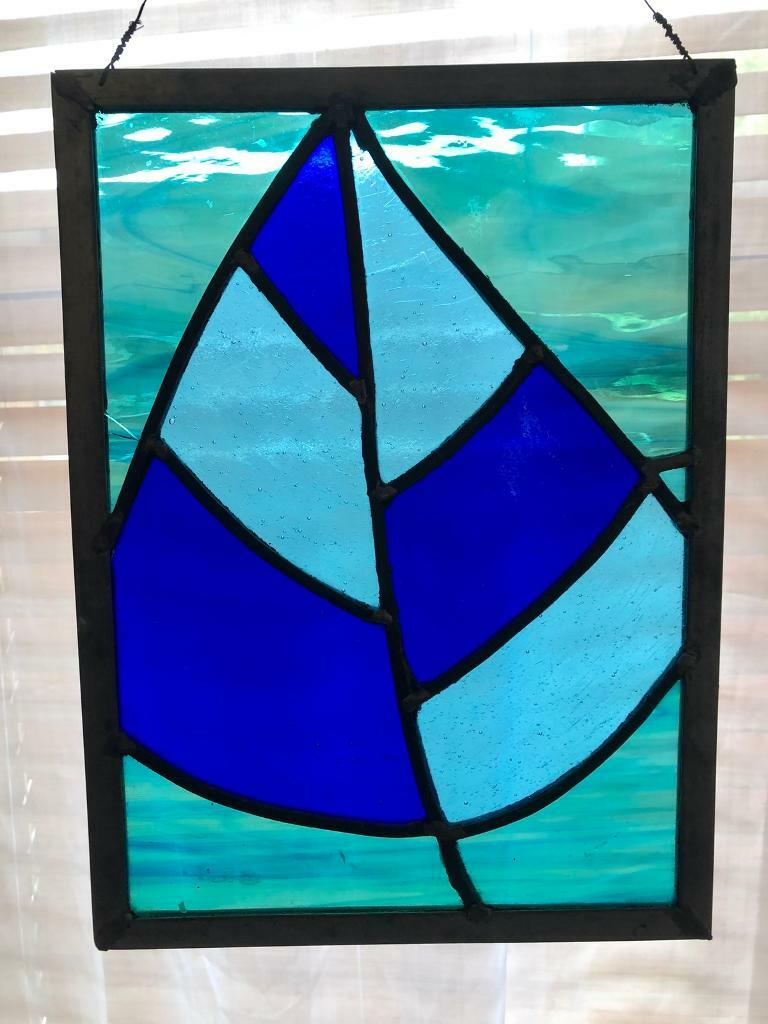 Stained glass art design in lead frame (7” x 9”) in West Ealing