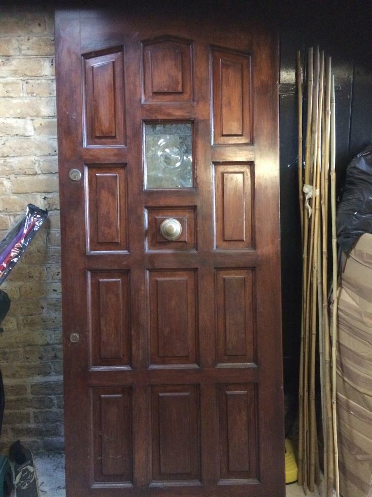 Solid mahogany traditional front door in Whitfield, Kent