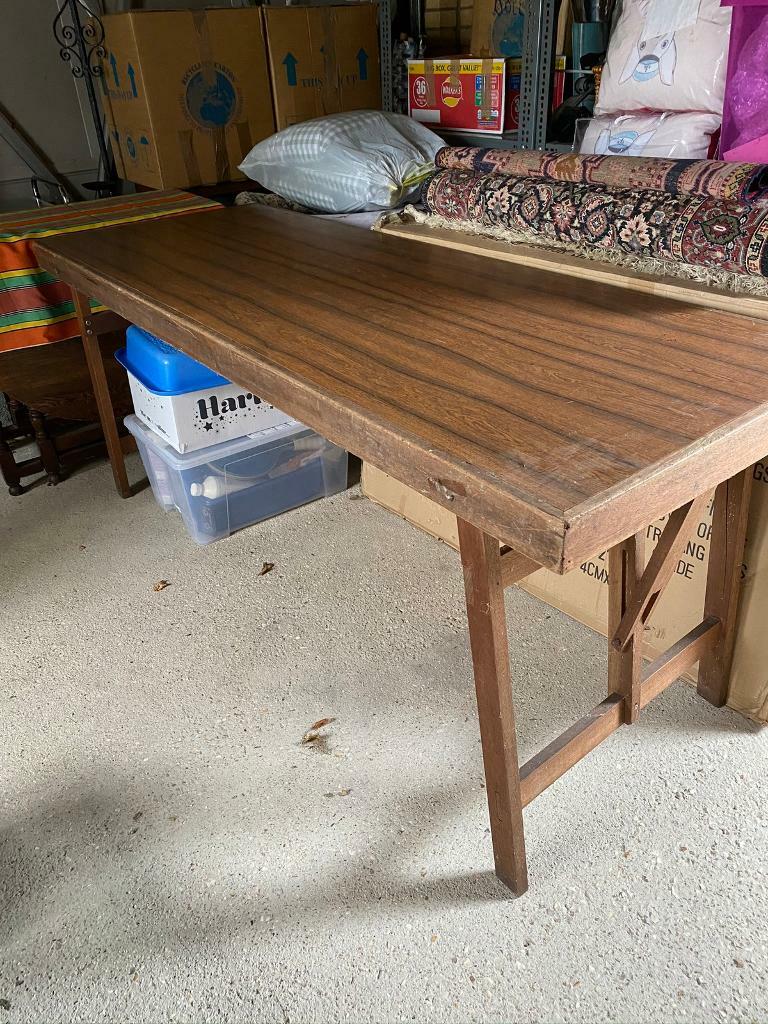 WOODEN TRESTLE TABLE / FOLDING LEG TABLE in Bourne, Lincolnshire