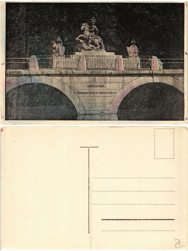 Cpa Ak Warszawa Pomnik Kpola Sobieskiego Poland Warsaw (289872)