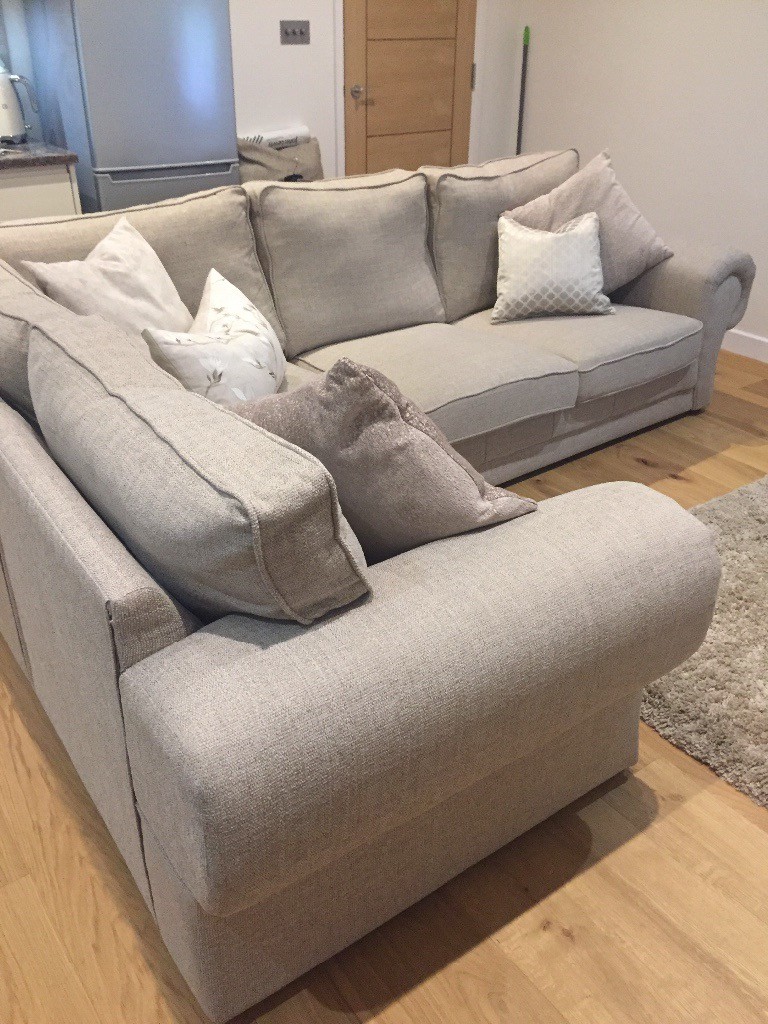 Wilcot lefthanded facing check corner sofa from The Range in