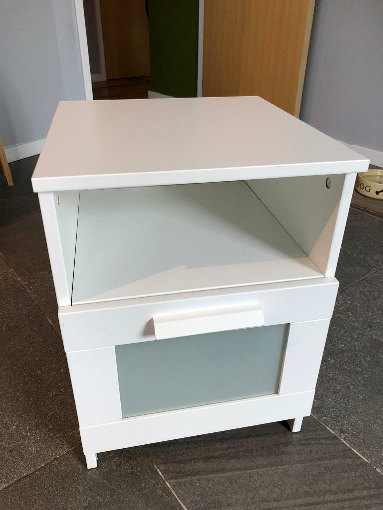 2 x IKEA Brimnes bedside tables white in East End, Glasgow Gumtree