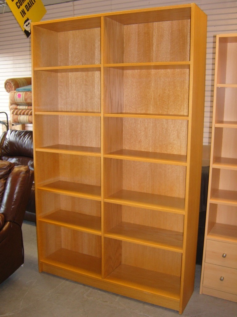 Large Oak Finish Book Shelf Display in Sheffield, South