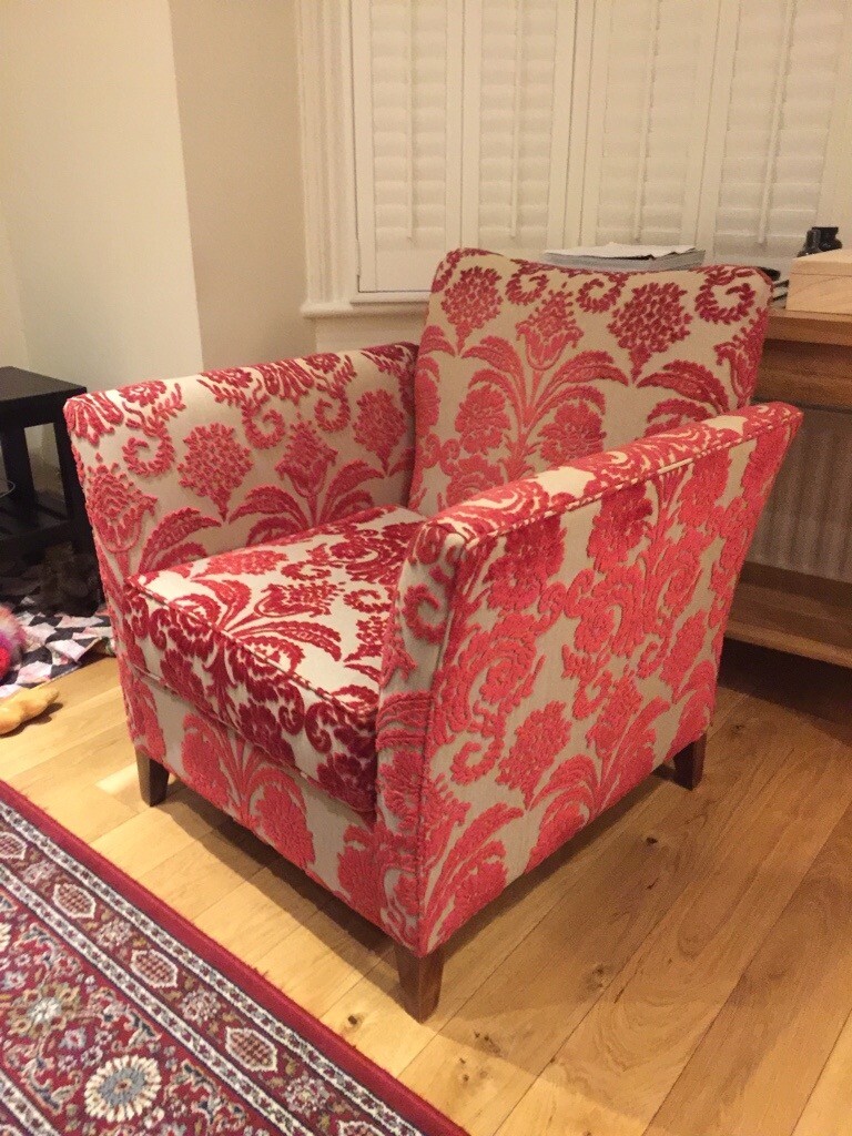 Handmade damask statement armchair in Clapham, London Gumtree