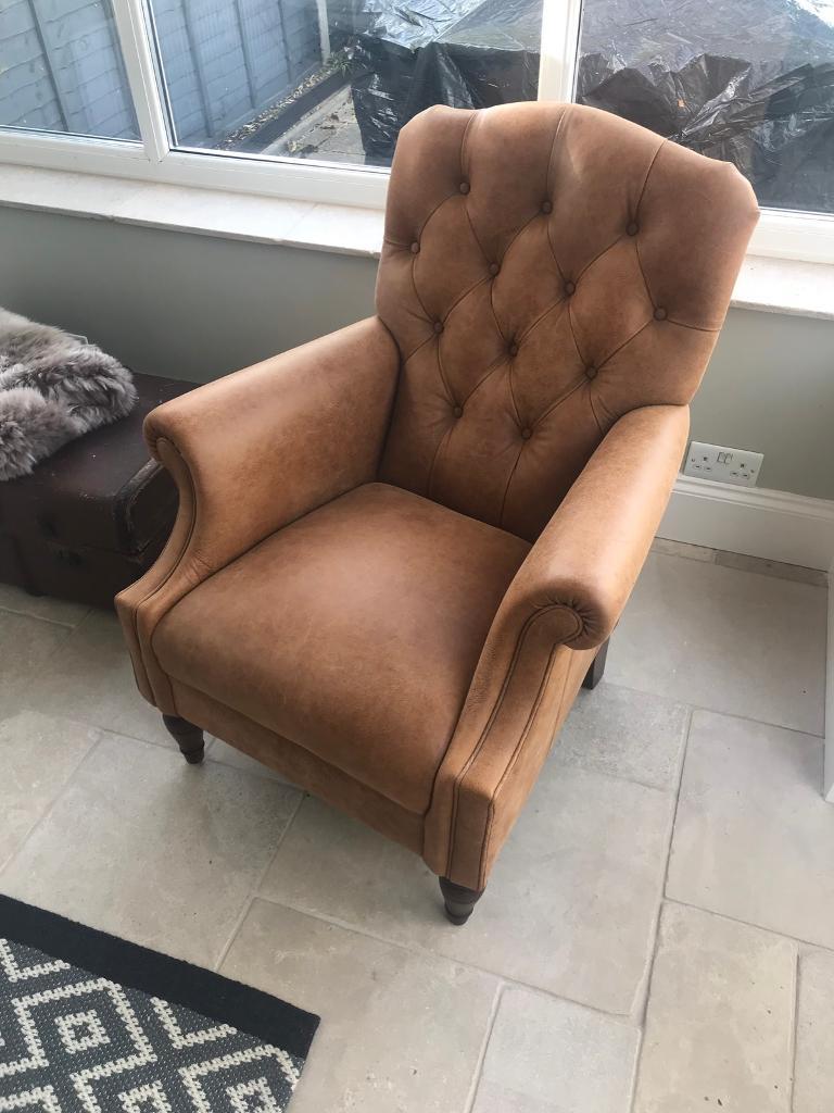 Laura Ashley Leather Armchair in Ipswich, Suffolk Gumtree