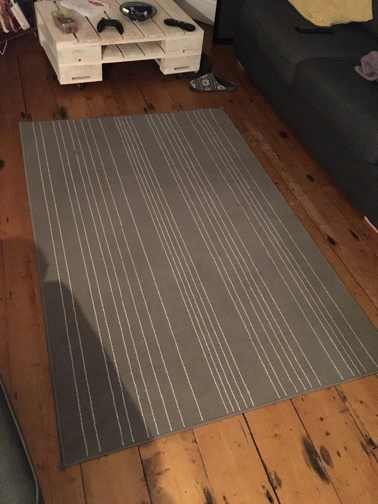 Grey and white IKEA rug 180x120cm in Brislington, Bristol Gumtree