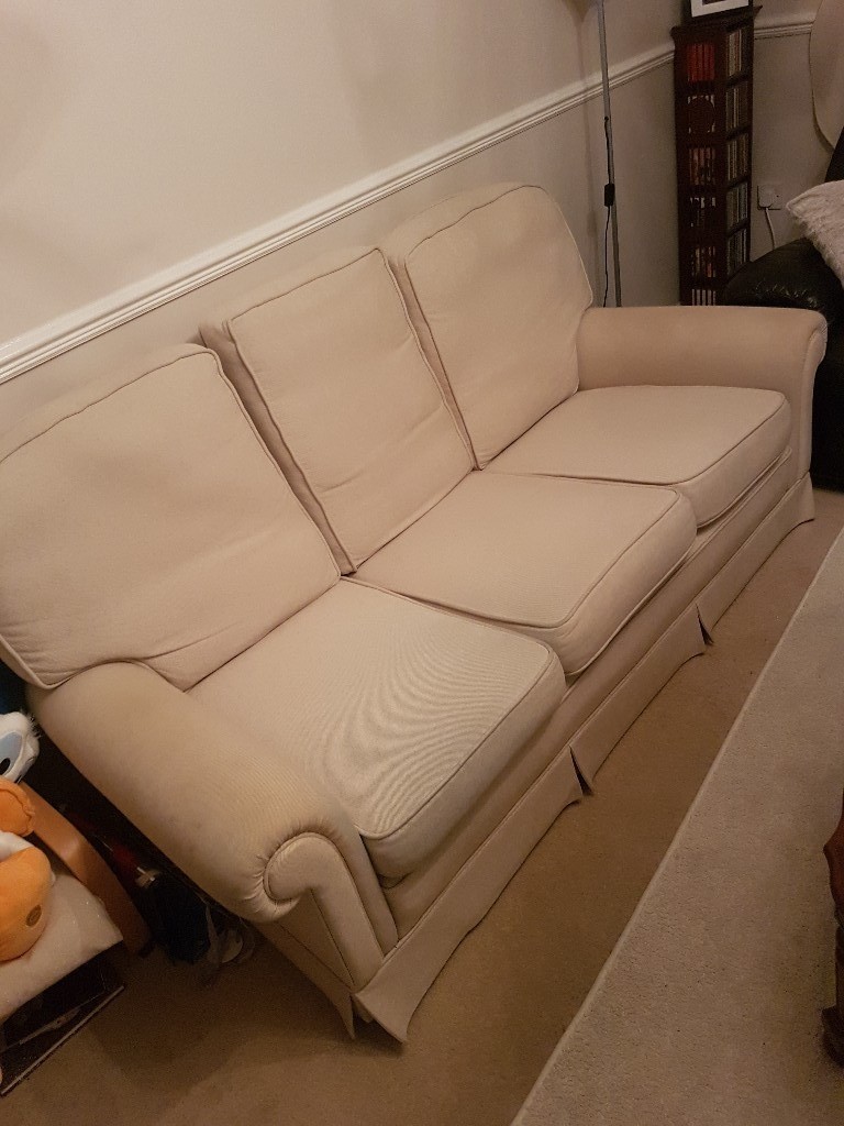 3 Seater Cream Sofa in Attleborough, Norfolk Gumtree