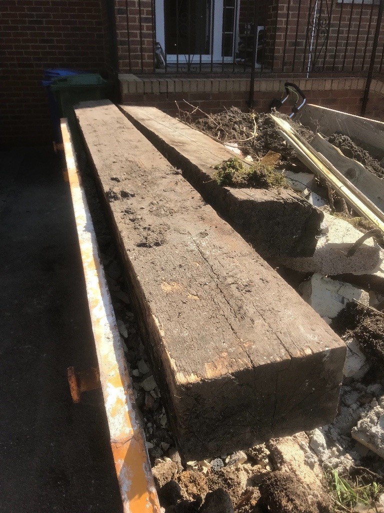 Large old railway sleepers in good condition in Broadstone, Dorset