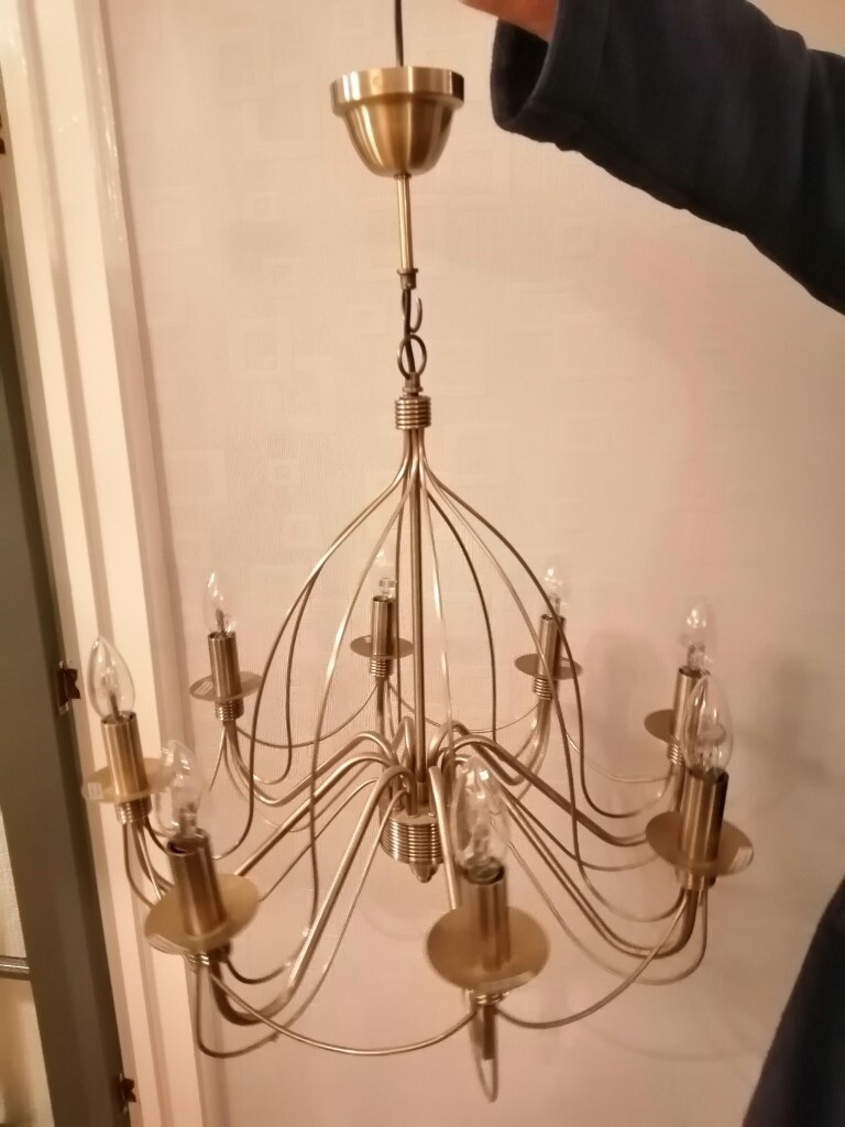 Stylish 8 candle type light ceiling pendant with bulbs in Glenfield