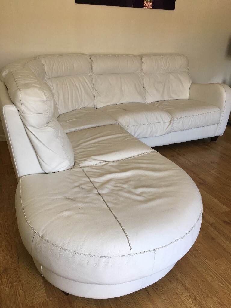 White Leather Corner Suite in Newtownards, County Down Gumtree