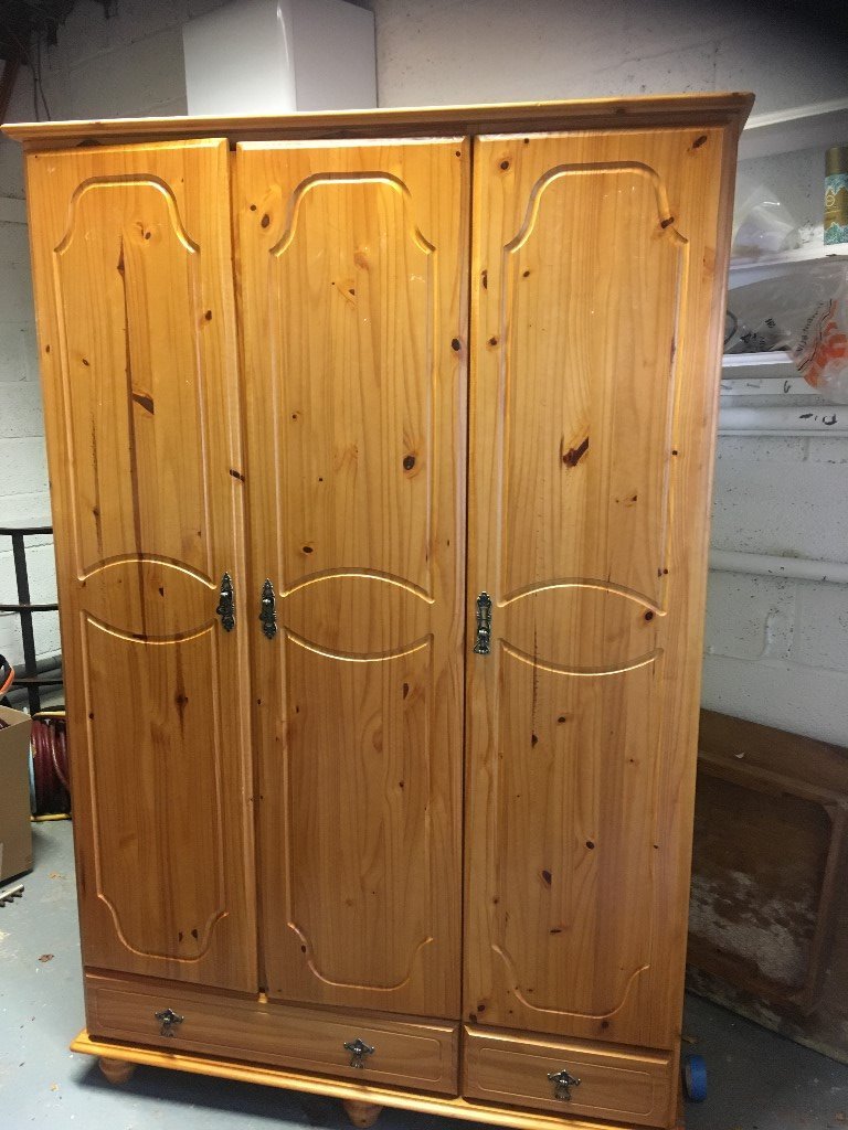 3 DOOR PINE WARDROBE in Torquay, Devon Gumtree