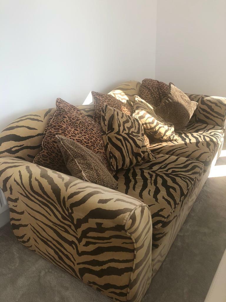 Tiger Print Sofa Animal Print Make Us An Offer Needs To Go